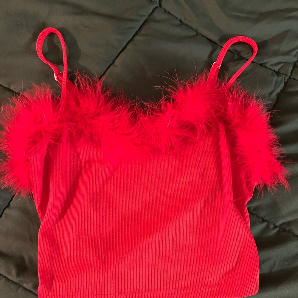 Red crop top